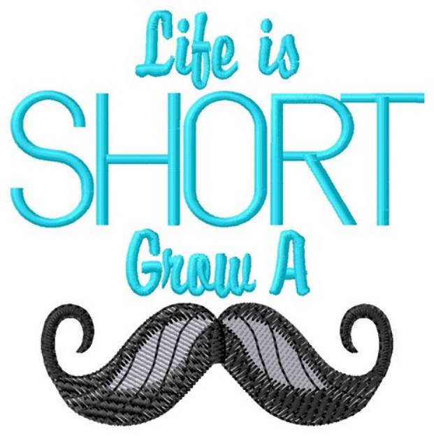 Picture of Grow a Moustache Machine Embroidery Design