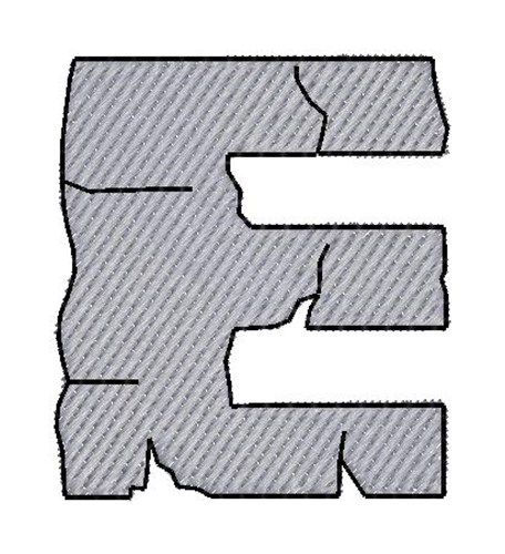 Stone Font E Machine Embroidery Design