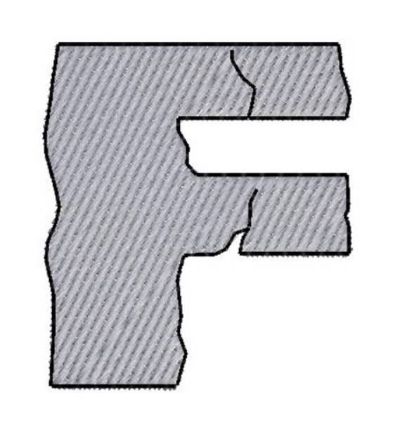 Picture of Stone Font F Machine Embroidery Design