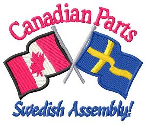 Picture of Canadian Parts Flags Machine Embroidery Design