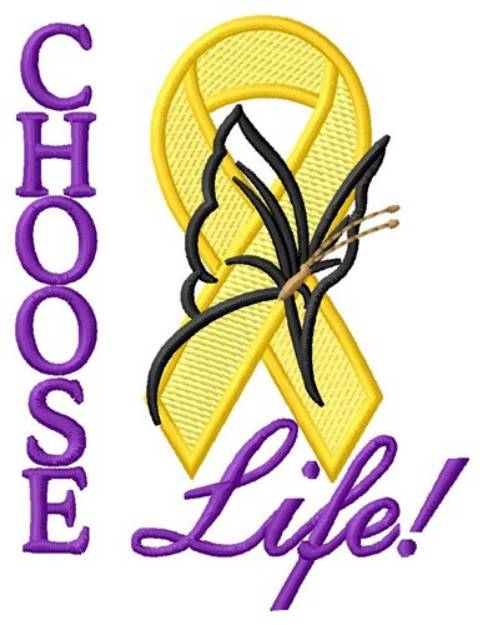 Picture of Choose Life Machine Embroidery Design