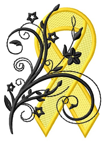 Floral Ribbon Machine Embroidery Design