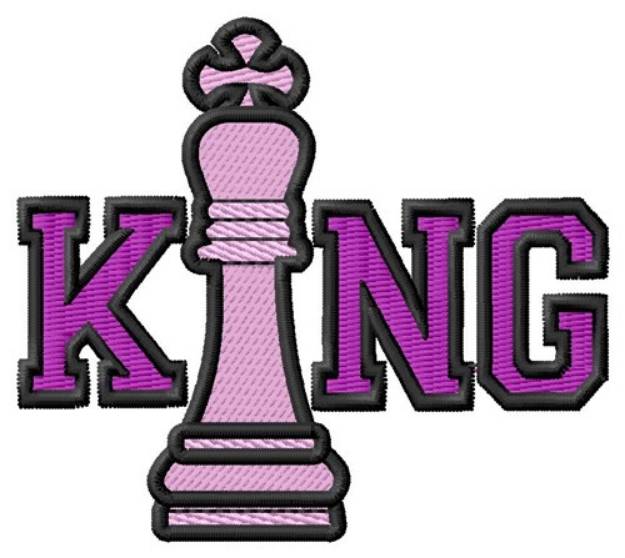 Picture of King Chess Piece Machine Embroidery Design