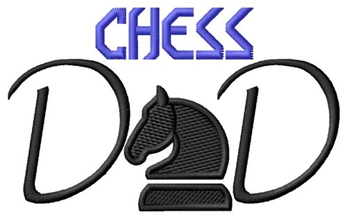 Chess Dad Machine Embroidery Design
