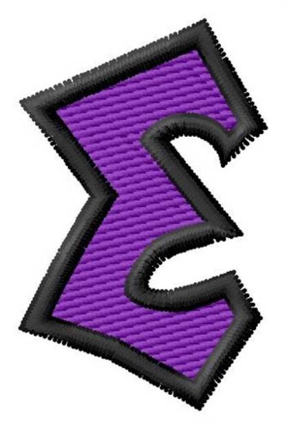 Picture of Pointed Purple E Machine Embroidery Design