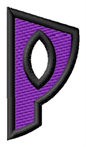 Pointed Purple p Machine Embroidery Design