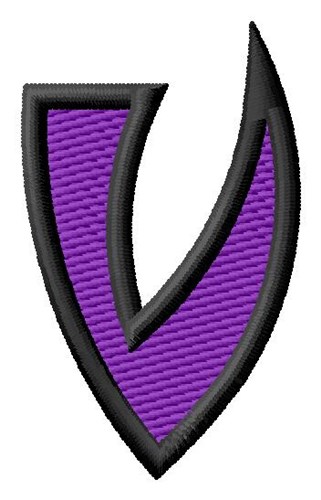 Pointed Purple V Machine Embroidery Design