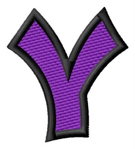 Picture of Pointed Purple Y Machine Embroidery Design