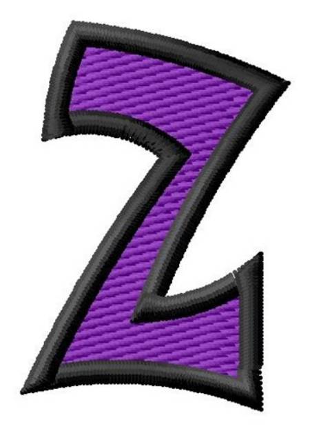 Picture of Pointed Purple Z Machine Embroidery Design