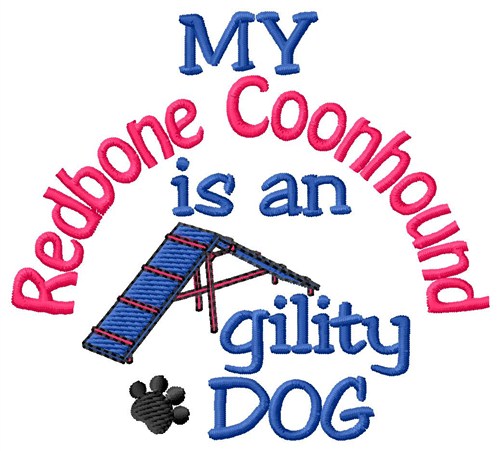 Redbone Coonhound Machine Embroidery Design