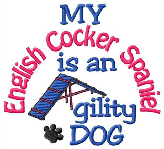 Picture of English Cocker Spaniel Machine Embroidery Design