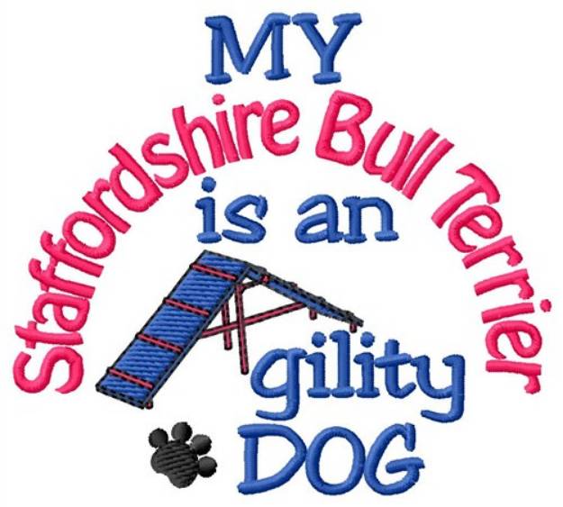 Picture of Staffordshire Bull Terrier Machine Embroidery Design