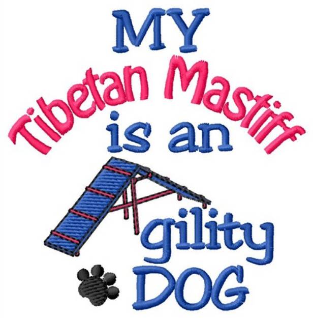 Picture of Tibetan Mastiff Machine Embroidery Design