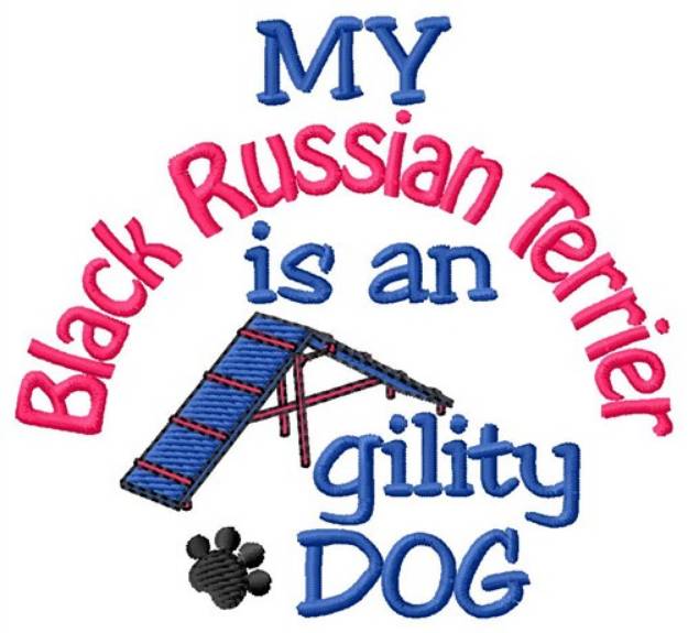 Picture of Black Russian Terrier Machine Embroidery Design