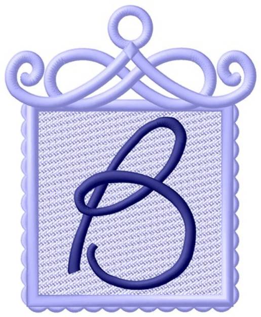 Picture of Framed Purple Font B Machine Embroidery Design