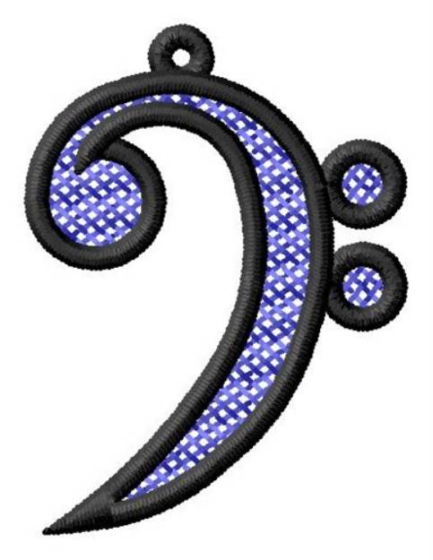 Picture of Treble Clef Ornament Machine Embroidery Design