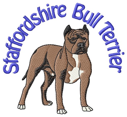 Staffordshire Bull Terrier Machine Embroidery Design
