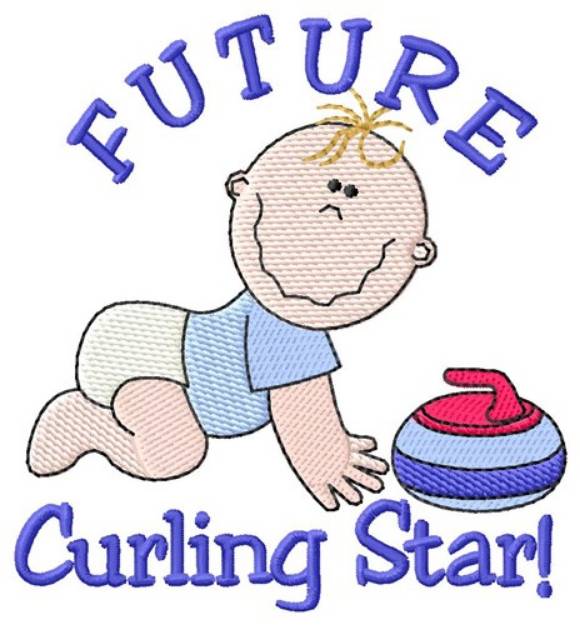 Picture of Future Curling Star Machine Embroidery Design