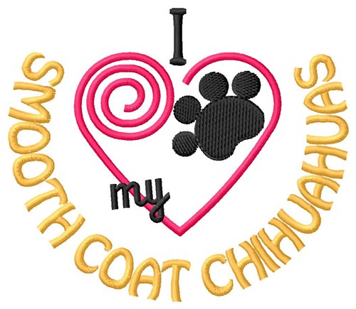 Smooth Coat Chihuahuas Machine Embroidery Design
