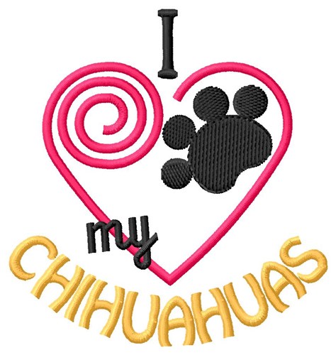 Chihuahuas Machine Embroidery Design