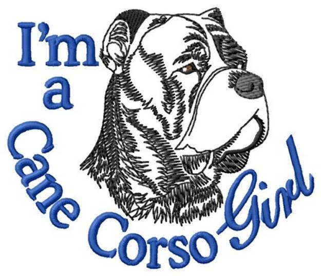 Picture of Cane Corso Girl Machine Embroidery Design