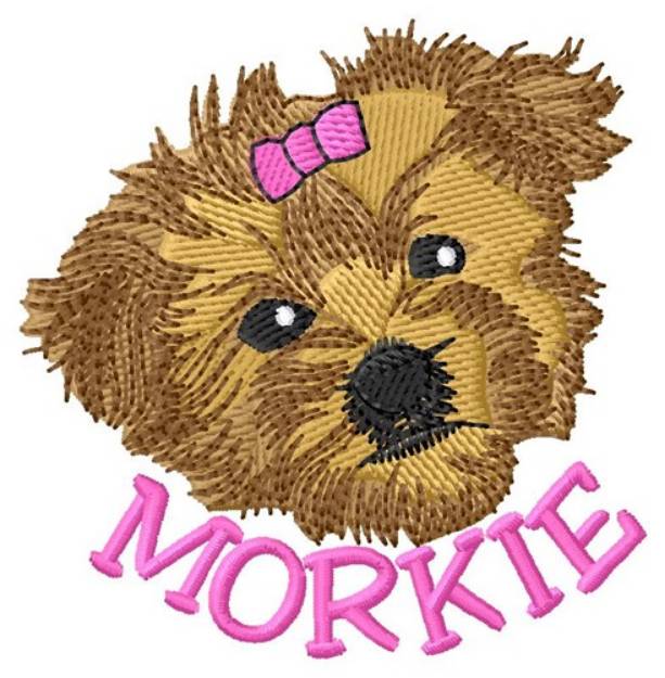 Picture of Morkie Head Machine Embroidery Design