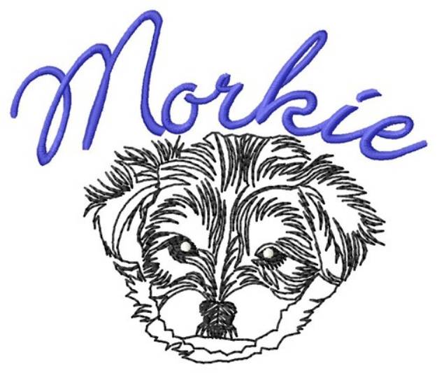 Picture of Morkie Outline Machine Embroidery Design