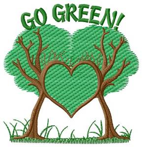 Picture of Go Green Machine Embroidery Design