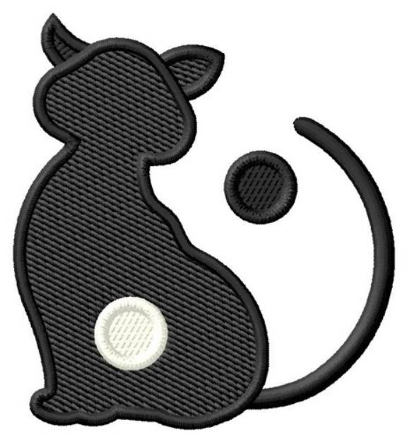 Picture of Cat Silhouette Machine Embroidery Design