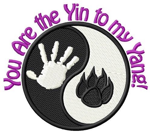 Yin Yang Cat Machine Embroidery Design