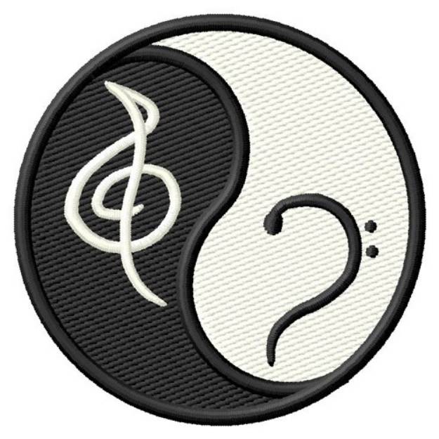 Picture of Treble & Bass Clefs Machine Embroidery Design