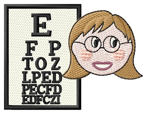 Lady Eye Doctor Machine Embroidery Design