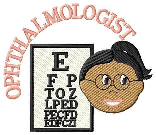 Ophthalmologist Machine Embroidery Design