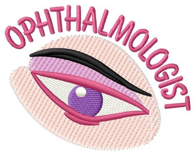 Picture of Ophthalmologist Machine Embroidery Design