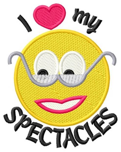 Picture of I Love Spectacles Machine Embroidery Design