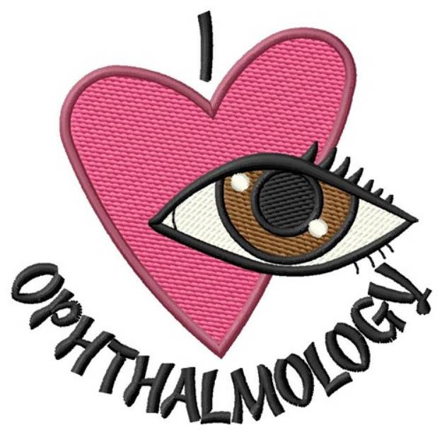 Picture of Love Ophthalmology Machine Embroidery Design