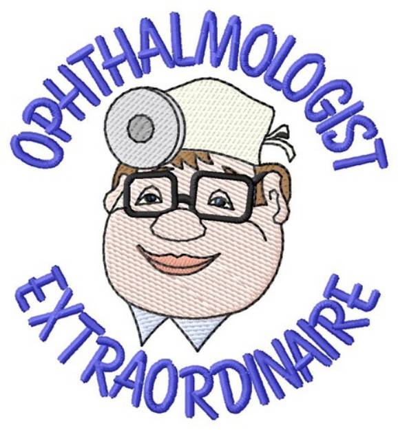 Picture of Ophthalmologist Machine Embroidery Design