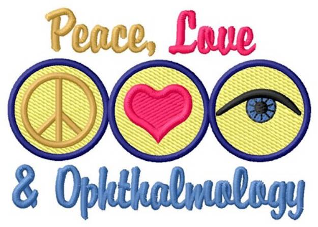 Picture of Love Ophthalmology Machine Embroidery Design