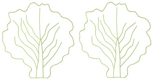 Lettuce Leaves Machine Embroidery Design