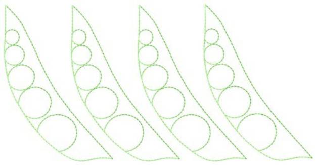 Picture of Pea Outlines Machine Embroidery Design