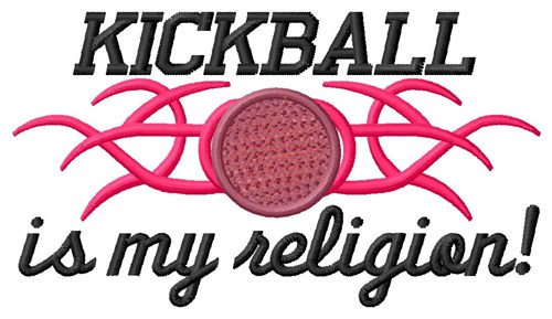 Kickball Religion Machine Embroidery Design
