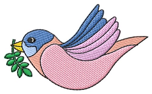 The Peace Bird Machine Embroidery Design