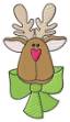 Picture of Reindeer Face Machine Embroidery Design