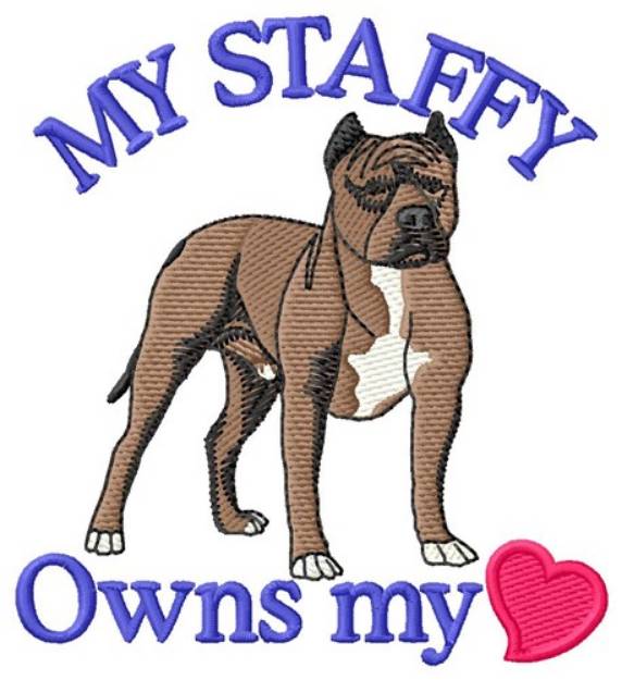Picture of My Staffy Machine Embroidery Design