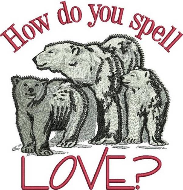 Picture of Spell Love Machine Embroidery Design