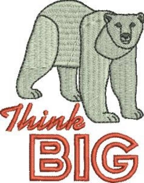 Picture of Think Big Machine Embroidery Design