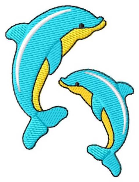 Picture of Dolphins Machine Embroidery Design