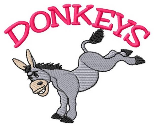 Picture of Donkeys Machine Embroidery Design