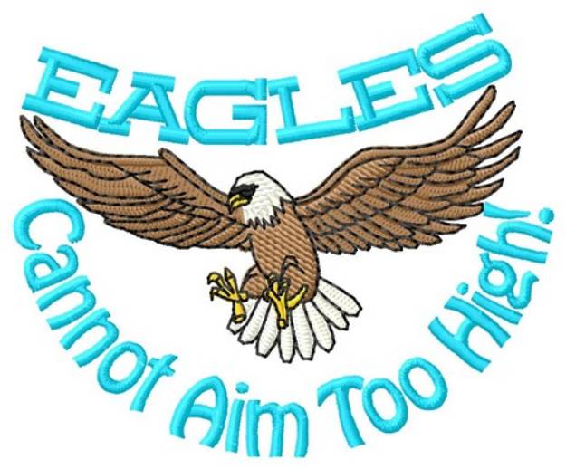 Picture of Eagles Aim High Machine Embroidery Design