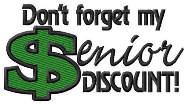 Picture of Senior Discount Machine Embroidery Design